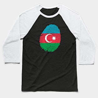 Flag of Azerbaijan in fingerprint Baseball T-Shirt